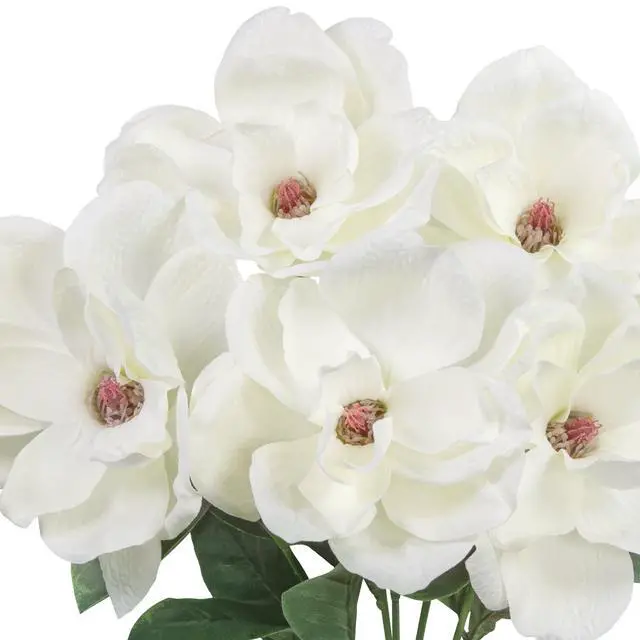 Alt view image 4 of 6 - 19-inch Artificial Silk White Magnolia Bush, for Indoor Use, by Mainstays