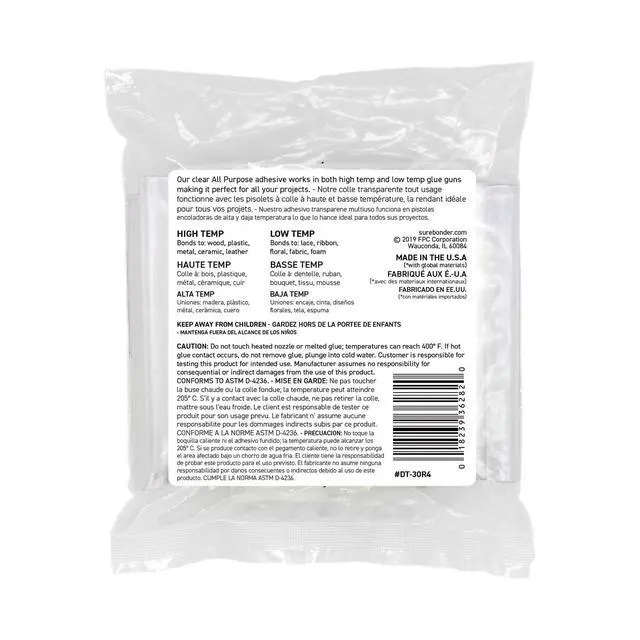 Alt view image 6 of 7 - Surebonder All Purpose Clear 4-inch Full Size Hot Glue Sticks - 30 Pack