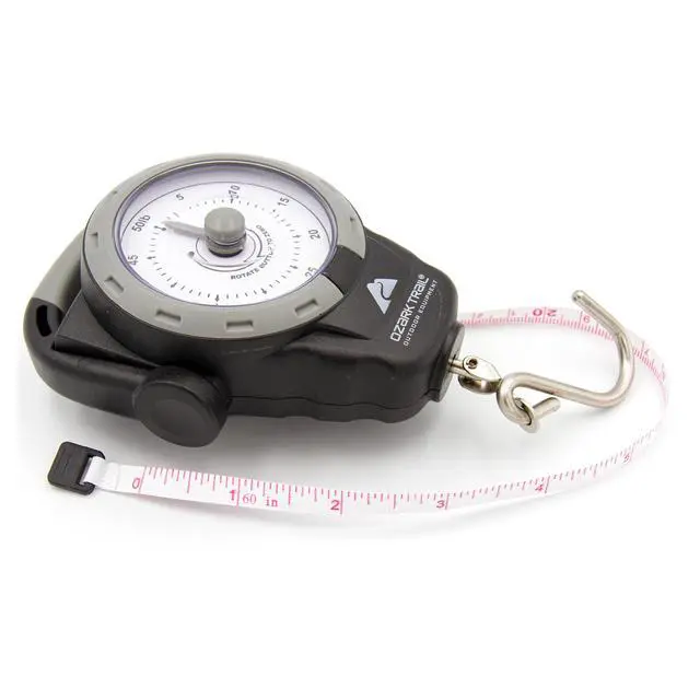 Alt view image 6 of 6 - Ozark Trail 50 lb Portable Analog Dial Fish Scale with Tape Measure
