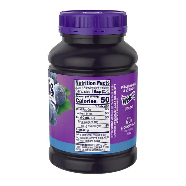 Alt view image 4 of 7 - (2 pack) Welch's Concord Grape Jam, 30 oz Jar