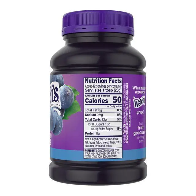 Alt view image 5 of 7 - (2 pack) Welch's Concord Grape Jam, 30 oz Jar
