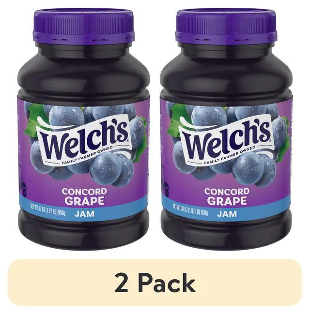 Alt view image 7 of 7 - (2 pack) Welch's Concord Grape Jam, 30 oz Jar