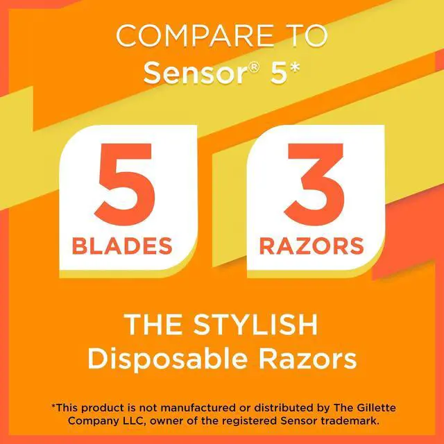 Alt view image 3 of 7 - Equate Men's 5-Blade Disposable Razors, 3 Count