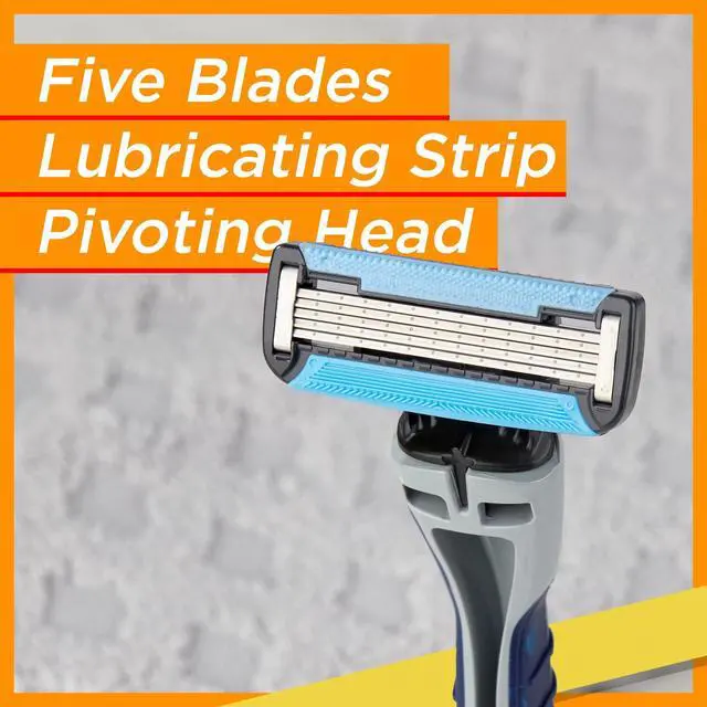 Alt view image 6 of 7 - Equate Men's 5-Blade Disposable Razors, 3 Count