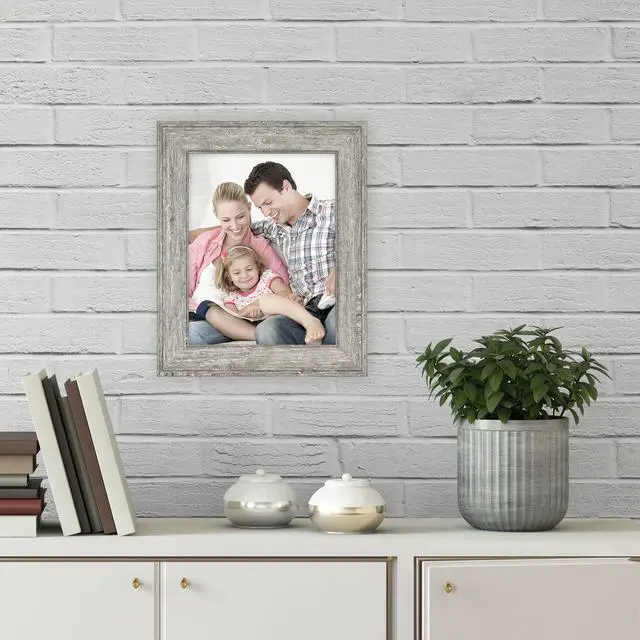 Alt view image 3 of 6 - Mainstays 5x7 Picture Frame Rustic Gray Tabletop Photo Frame