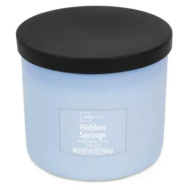 Alt view image 2 of 4 - Mainstays Hidden Springs 3-Wick Textured Wrapped Jar Candle, 14 Ounce