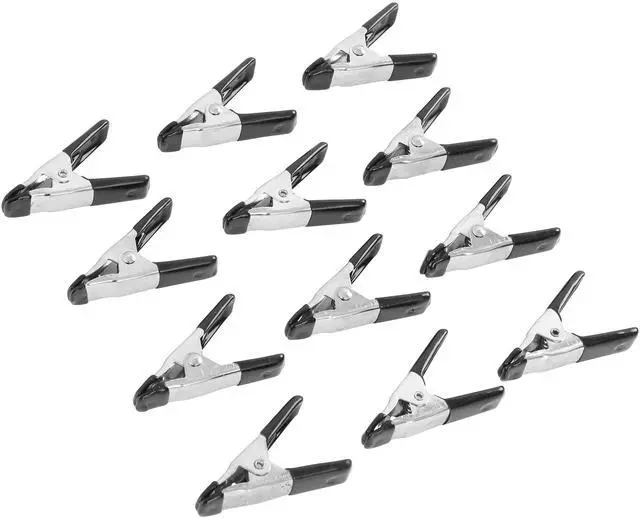 Main image of Hyper Tough 12-Piece Mini Metal Spring Clamp Set