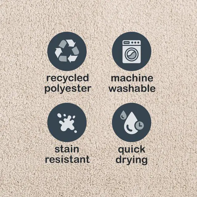 Alt view image 5 of 7 - Mainstays Polyester Toilet Lid Cover, Tan, 19" x 22" Bathroom Accessory