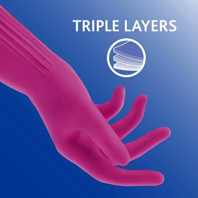 Alt view image 7 of 7 - O-Cedar Playtex® Living Gloves, Reusable Cleaning Gloves, Medium, 2 Pairs