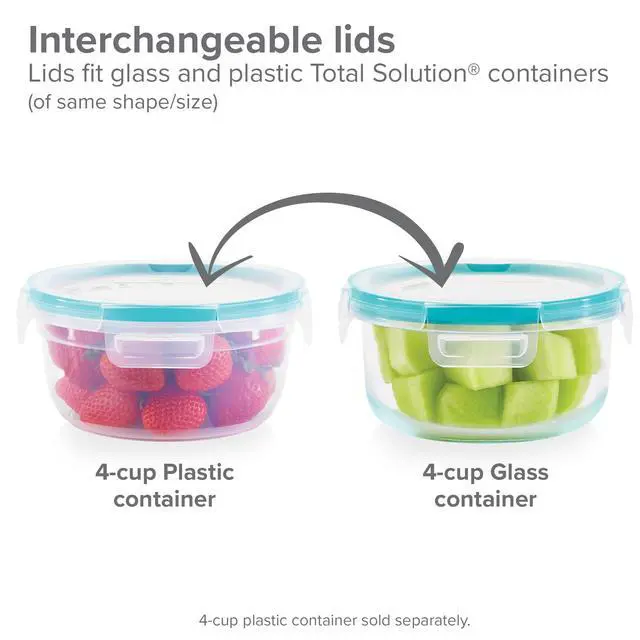 Alt view image 4 of 7 - Snapware Total Solution Glass Food Storage with Lid, 4 Cups, A Practical Choice for Dry Goods and Bulk Ingredients