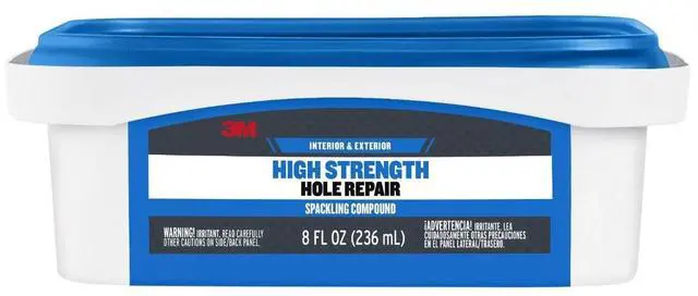 Main image of 3M High Strength Hole Repair Spackle, 8 oz, ColorChanging Wall Patch Compound for Drywall Damage, 1Count