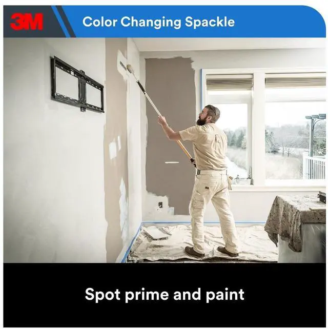 Alt view image 6 of 7 - 3M High Strength Hole Repair Spackle, 8 oz, ColorChanging Wall Patch Compound for Drywall Damage, 1Count