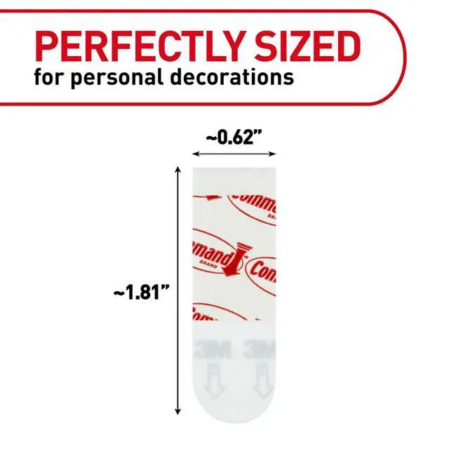 Alt view image 5 of 6 - Command Poster Strips, White, DamageFree Removable Adhesive Hanging Strips for Posters & Light Decorations, 60Count