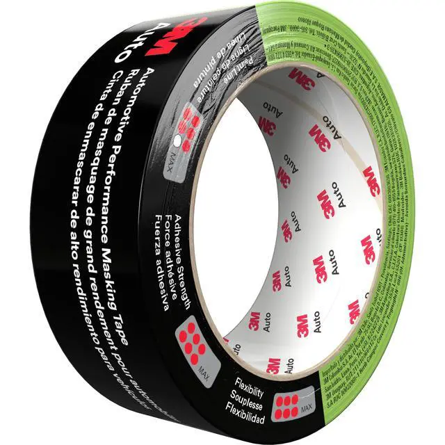 Alt view image 3 of 7 - 3M 233+ Automotive Refinish Masking Tape, 36 mm x 32 m, HighPerformance Paint Masking Tape for Auto Body Repair, 1 Roll