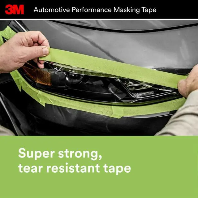 Alt view image 5 of 7 - 3M 233+ Automotive Refinish Masking Tape, 36 mm x 32 m, HighPerformance Paint Masking Tape for Auto Body Repair, 1 Roll