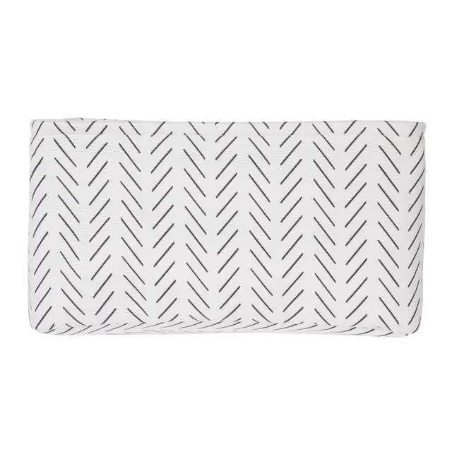 Alt view image 3 of 7 - Mainstays Black & White Lines Canvas Storage Basket with Carry Handles, Decorative Fabric Organizer Bin for Home, 15 x 8 x 11 Inch