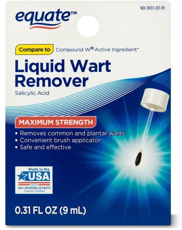 Main image of Equate Maximum Strength Liquid Wart Remover, 0.31 fl oz, Topical Wart Removal Treatment