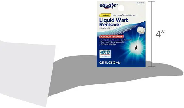 Alt view image 3 of 7 - Equate Maximum Strength Liquid Wart Remover, 0.31 fl oz, Topical Wart Removal Treatment