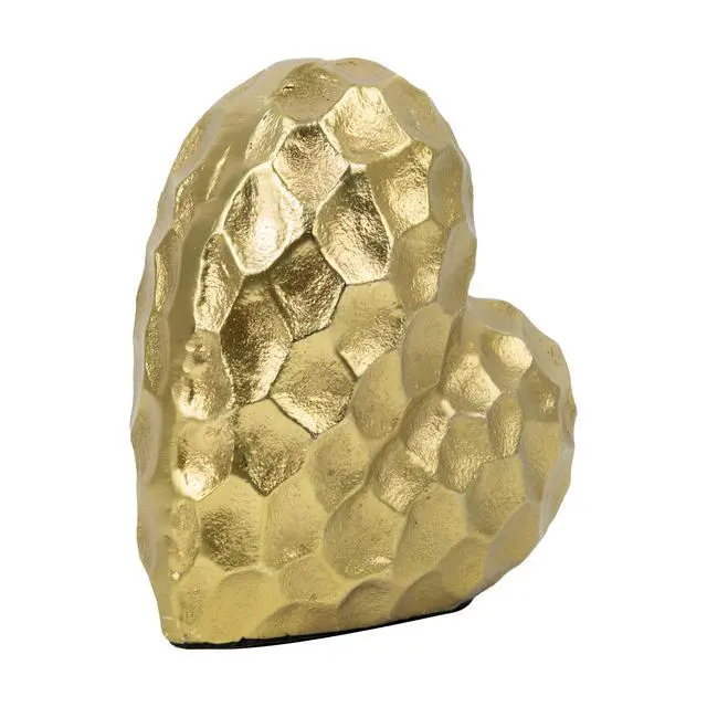 Alt view image 2 of 7 - Mainstays Gold Heart Figurine, Modern Minimalist Metallic Tabletop Decor Accent for Shelf, Desk & Home Decoration