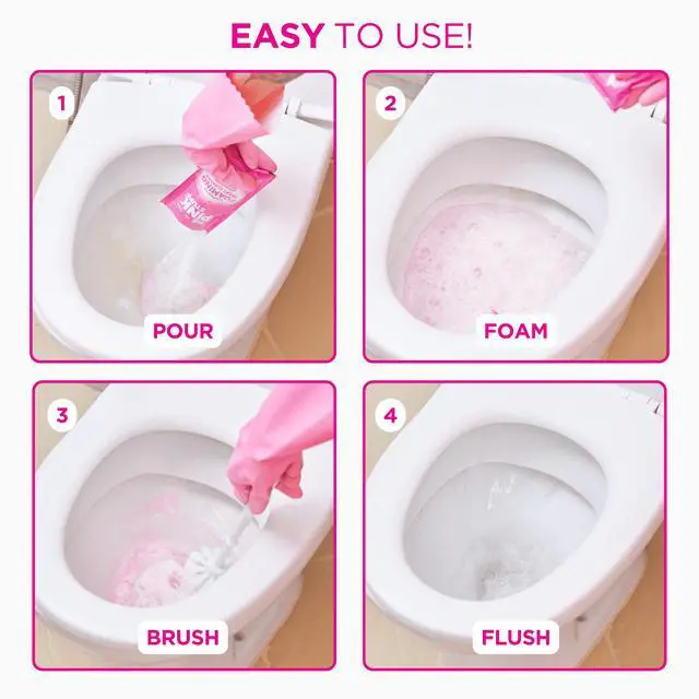 Alt view image 4 of 6 - The Pink Stuff Miracle Power Foaming Toilet Cleaner, SelfActivating Stain Remover, 10.5 oz, 3 Treatments