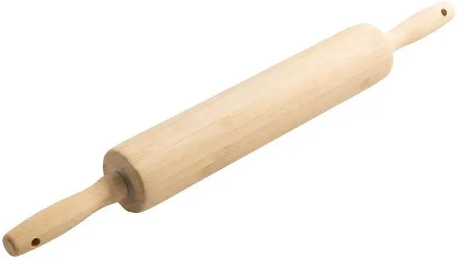 Alt view image 5 of 5 - Mainstays Classic Bamboo Rolling Pin, Natural Bamboo, 18.3" x 2.16", Dough Roller Baking Tool for Pastry, Cookie & Pizza