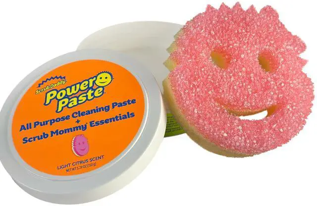 Alt view image 4 of 6 - Scrub Daddy PowerPaste AllPurpose Cleaning Kit, Citrus Scent, MultiSurface Cleaner Paste with Scrub Mommy Sponge, 5.29 oz