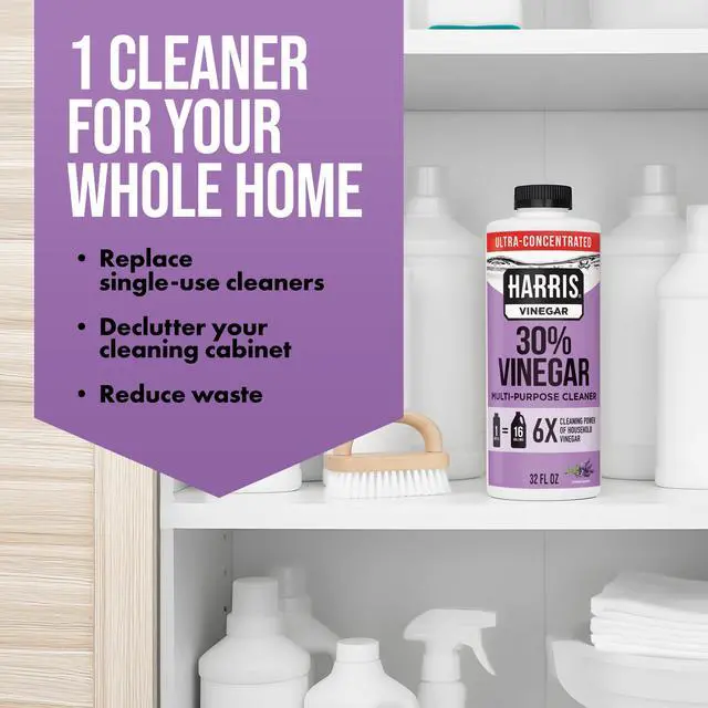 Alt view image 7 of 7 - Harris 30% Vinegar Concentrate MultiPurpose Cleaner, Lavender Scent, 6X Stronger Than Regular Household Vinegar, Makes 16 Gallons, 32 fl oz