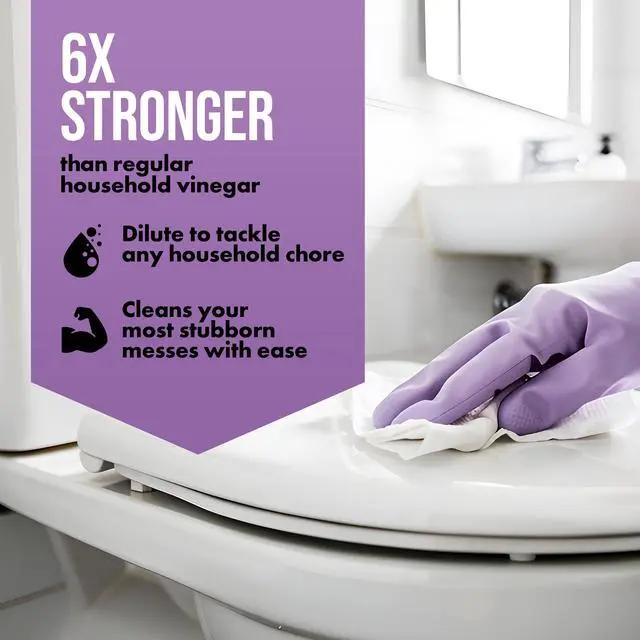 Alt view image 3 of 7 - Harris 30% Vinegar Concentrate MultiPurpose Cleaner, Lavender Scent, 6X Stronger Than Regular Household Vinegar, Makes 16 Gallons, 32 fl oz