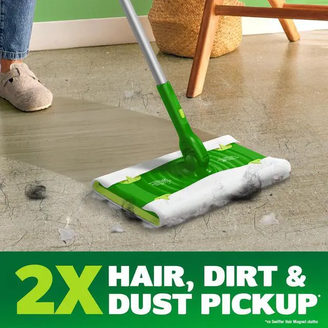 Alt view image 6 of 6 - Swiffer Sweeper Pet HeavyDuty Dry Cloth Refills, Febreze Scent, Traps 2X Dirt & Pet Hair, Captures Cat & Dog Allergens, MultiSurface Floor Cleaning Pads, 32 Count
