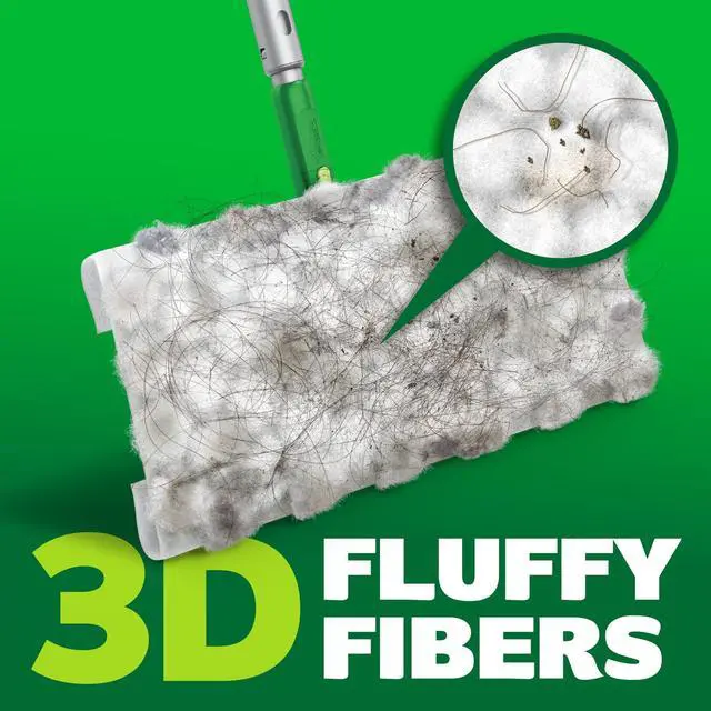 Alt view image 4 of 6 - Swiffer Sweeper Pet HeavyDuty Dry Cloth Refills, Febreze Scent, Traps 2X Dirt & Pet Hair, Captures Cat & Dog Allergens, MultiSurface Floor Cleaning Pads, 32 Count