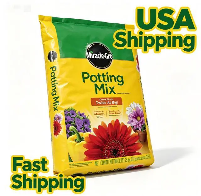 Main image of MiracleGro Potting Mix Soil, Indoor & Outdoor Container Soil for Potted Flowers, Vegetables and Shrubs, Feeds Plants Up to 6 Months, 25 Quart