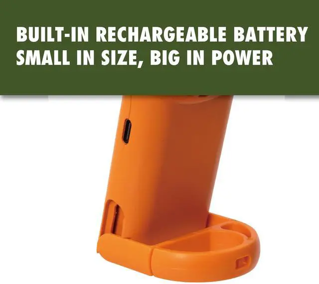 Alt view image 4 of 6 - Ozark Trail Rechargeable Handheld Fan, USB-C Charging, 3 Speed Settings, Orange