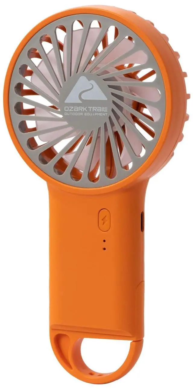 Main image of Ozark Trail Rechargeable Handheld Fan, USB-C Charging, 3 Speed Settings, Orange