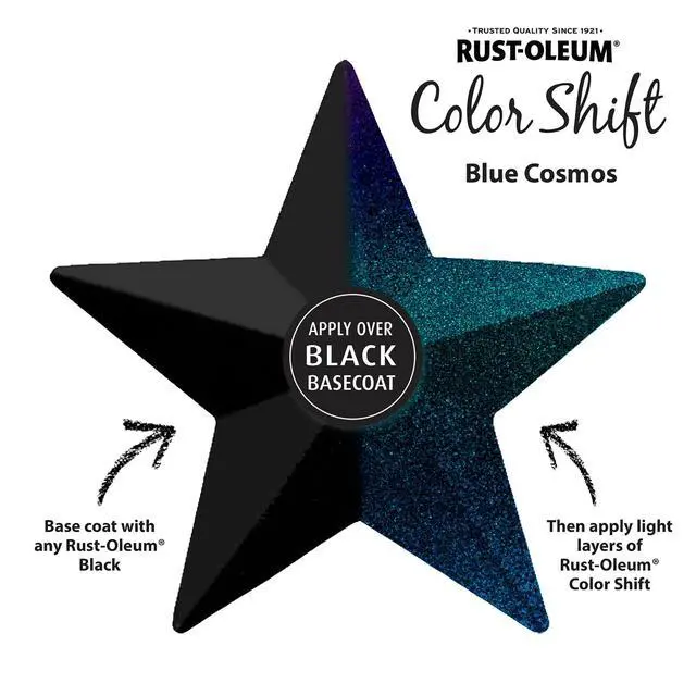 Alt view image 6 of 6 - Rust-Oleum Color Shift Spray Paint Blue Cosmos, 11 oz, 372479