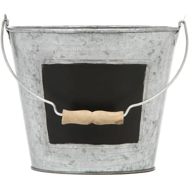 Alt view image 3 of 5 - Elegant Expressions by Hosley Metal Pail with Chalkboard, 2 Pack, 1 Each