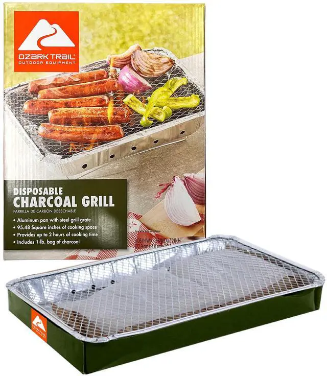 Main image of Ozark Trail Disposable Instant Charcoal Grill with 1 lb. Charcoal Content