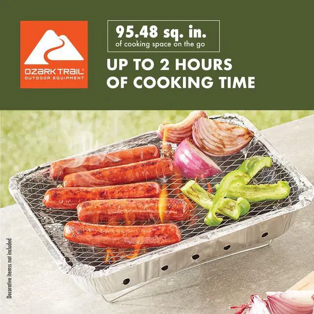 Alt view image 4 of 7 - Ozark Trail Disposable Instant Charcoal Grill with 1 lb. Charcoal Content
