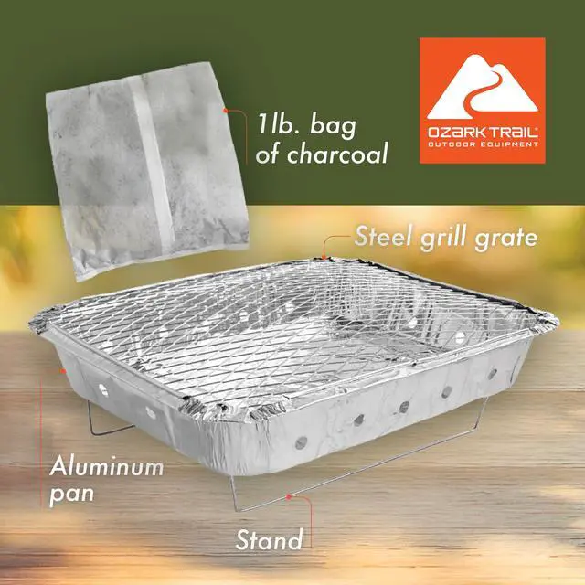 Alt view image 5 of 7 - Ozark Trail Disposable Instant Charcoal Grill with 1 lb. Charcoal Content