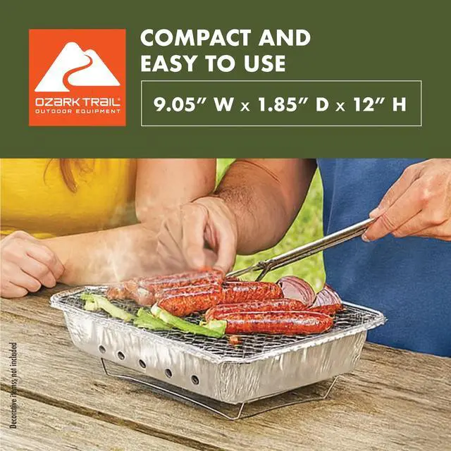 Alt view image 3 of 7 - Ozark Trail Disposable Instant Charcoal Grill with 1 lb. Charcoal Content