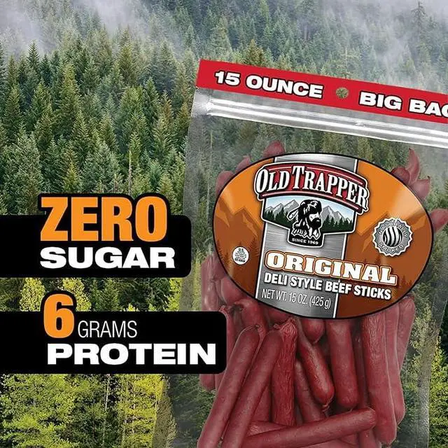 Alt view image 3 of 5 - Old Trapper Original Beef Stick 15 oz Resealable Bag