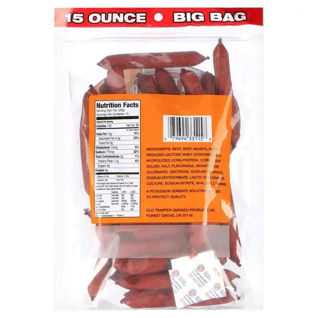 Alt view image 2 of 5 - Old Trapper Original Beef Stick 15 oz Resealable Bag