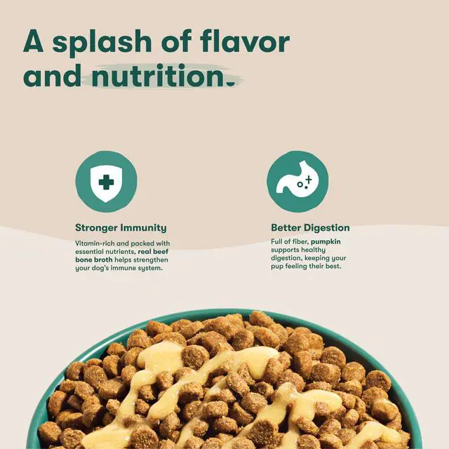 Alt view image 4 of 6 - Jinx Beef Bone Broth Kibble Sauce Dog Meal Topper, 12 oz Bottle