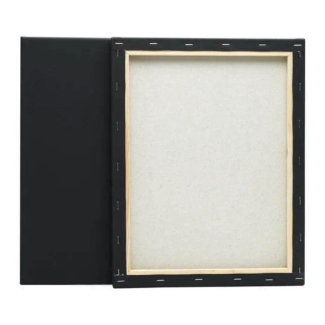 Alt view image 5 of 5 - 11"x14" Studio Stretched Canvas, 100% Cotton Acid Free Black Canvas, 2 Pieces, Academic Canvas, Great Choice for Beginners and Hobbyists of All Skill Levels