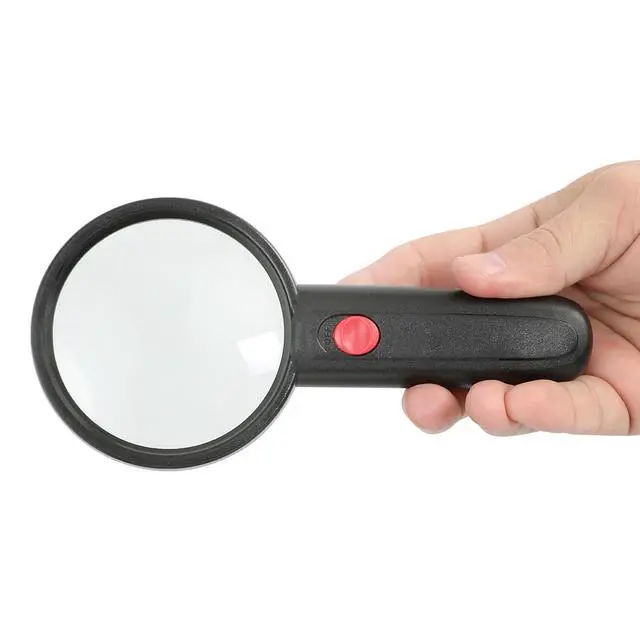Alt view image 3 of 5 - Hyper Tough 3x LED Lighted Magnifying Glass