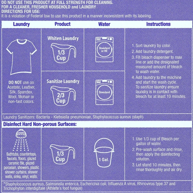 Alt view image 7 of 7 - Great Value Concentrated Liquid Bleach, 121 fl oz