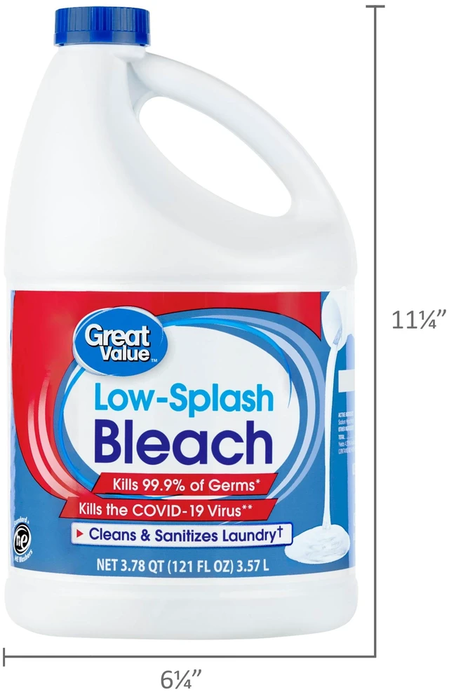 Alt view image 4 of 6 - Great Value Low Splash Concentrated Bleach, 121 fl oz