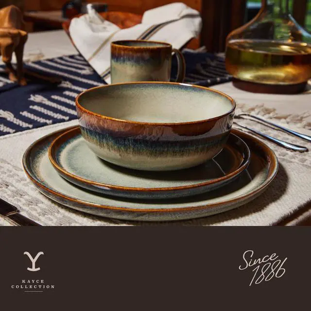 Alt view image 2 of 5 - Kayce Collection Yellowstone Ceramic Round Bowl