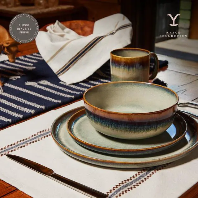 Alt view image 3 of 5 - Kayce Collection Yellowstone Ceramic Round Bowl