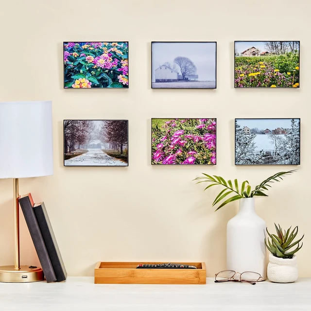 Alt view image 4 of 6 - Mainstays Front-Loading Picture Frames, 5 x 7, Black, for Wall or Tabletop, Set of 6