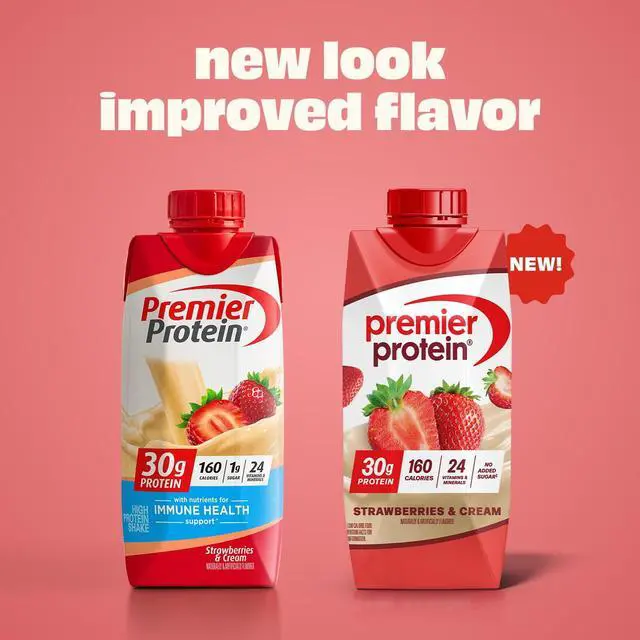 Alt view image 4 of 5 - Premier Protein Shake, Strawberries & Cream, 30g Protein, 11 fl oz, 4 Ct